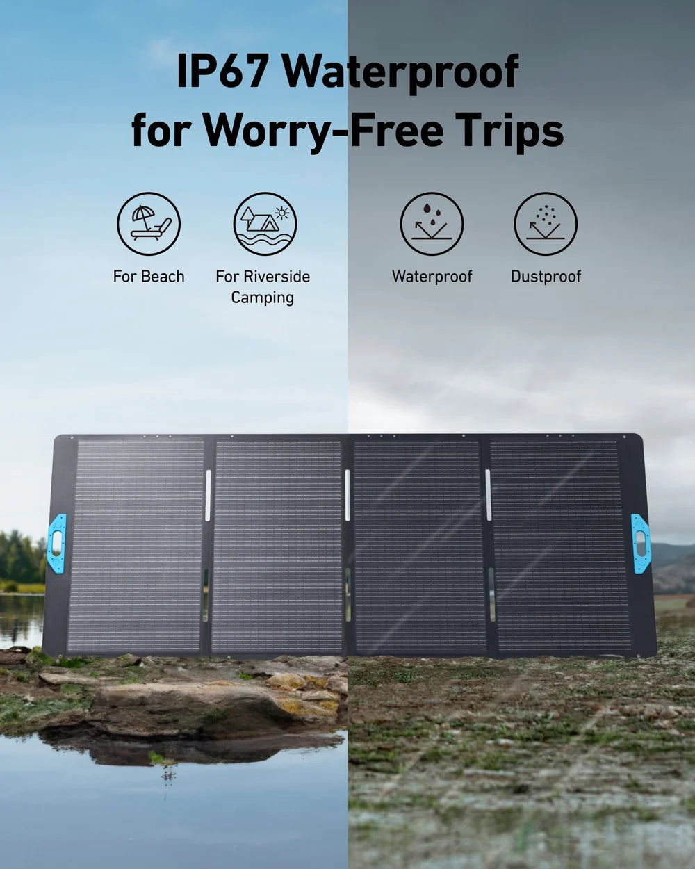 Anker SOLIX PS400 Bifacial Portable Solar Panel - 400W