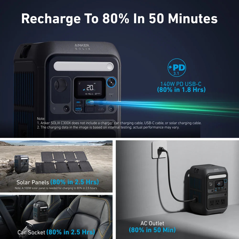 Anker SOLIX C300X DC - 288Wh/300W